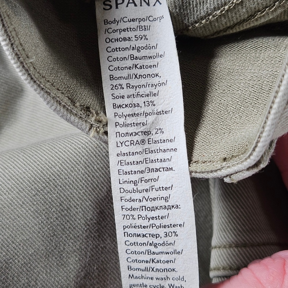 SPANX Womens M/M Green Twill High Waisted‎ Utility Pants - Picture 6 of 11